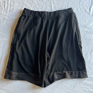 adidas Boy's Small Black and Gray Accents Active Climalite Fleece Pull-On Shorts